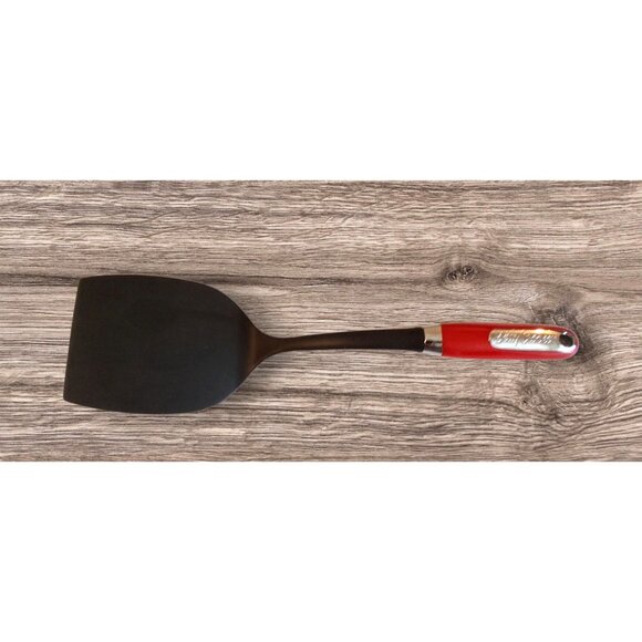 BETTY CROCKER Solid Spatula red black nylon kitchen tool untensil grill - Picture 1 of 3